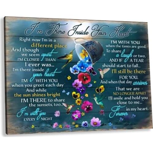 Navy Blue Sea Flower Canvas Room Posters Motivation Quotes Art Wall Print Painting Picture Home Decor For Livingroom Office