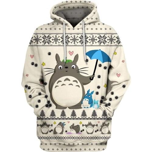 PLstar Cosmos totoro and friends 3D All Over Printed Shirts 3D Print Hoodie/Sweatshirt/Zipper Man Women Merry Christmas hoodies