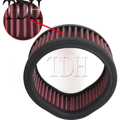 Universal Red Motorcycle Replacement Air Cleaner Intake Filter For Harley Models with S&S Super E and G Series Carb Air Filter