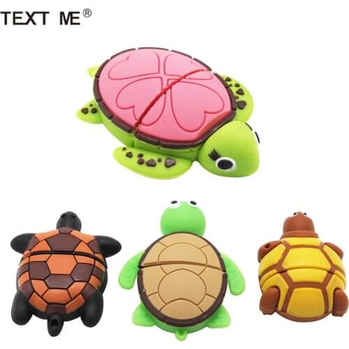 TEXT ME cute mini cartoon tortoise model usb flash drive usb 2.0 4GB 8GB 16GB 32GB 64GB pen drive