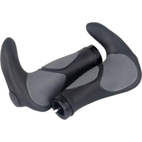 Bicycle Grips Mountain bike rubber horn Grips handlebar cover bilateral locking non-slip vice handle Bicycle Parts