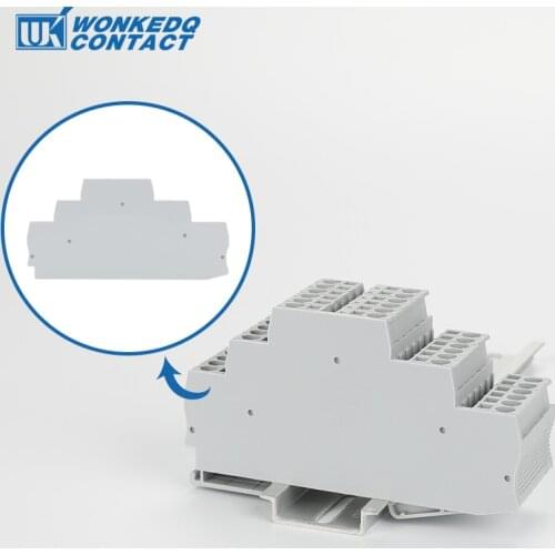 D-ST2.5-3L End Cover ST and PT Series Din Rail Terminal Blocks End Cover plate 99x51x2.2 mm