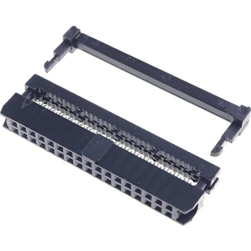 10 Pcs 0.079" 2.0 mm 34 Pin dual Row IDC Socket Female 2x17 P 34 position Rectangular connector Receptacle Ribbon Cable 28 AWG