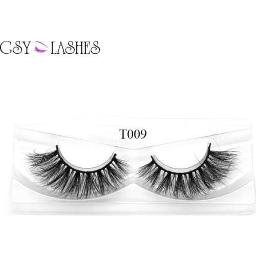 100% Handmade Siberian Mink False Eyelashes, Thick Long, Natural Look Fake Eyelashes With Box(T09)