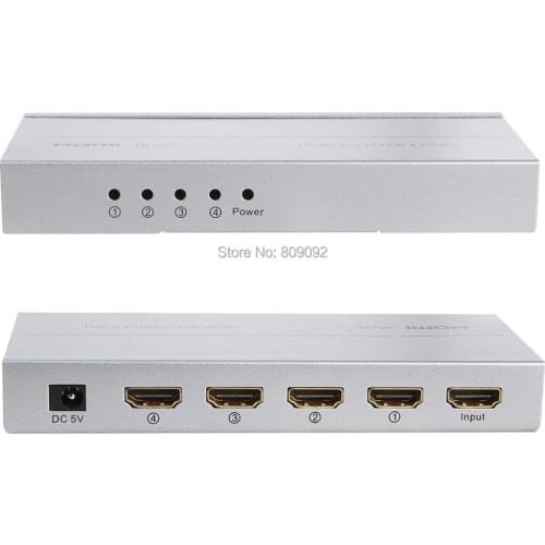 1x2/ X4 HDMI Converter Splitter 4K HDMI Splitter 1 in 2 / 4 out Splitter Support HDMI 2.0,4Kx2K for PS4 TV Box HDMI Splitter