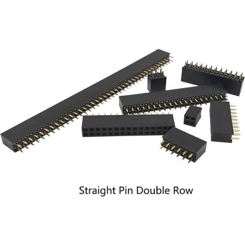 20PCS 2* 2P-20Pin Straight Pin Double Row Female Pitch 2.54mm Breakaway PCB Board Pin Header Socket Connector for Arduino
