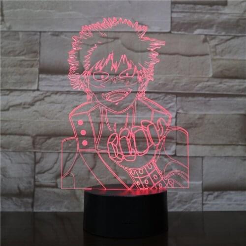 3d Lamp Gift Kids Child Bedroom Decor Nightlight Led Night Light My Hero Academia Katsuki Bakugo Figure 7 Color Changing Desk