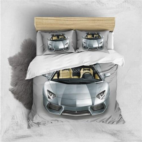 Car Racing Bedding Set King Size For Kid Boy 100% Microfiber Twin Full Queen 3D Motorcycle Duvet Cover With Pillowcase