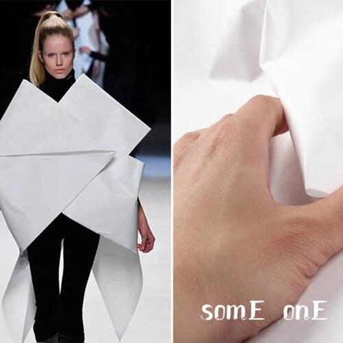White Stiff Tyvek Washing Breathe paper Tearing Resistant Waterproof DIY Bag Coat Wallet Decor Clothing Designer Fabric 50*109cm