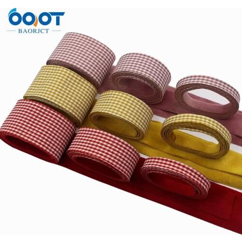 L-20918-997,Multiple sizes 5yards Checkered pattern Double-sided Cloth Ribbon Diy Handmade Bow RibbonCloth material webbing