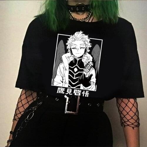 Janpanese Anime T Shirt My Hero Academia Hawks Harajuku Tops T-shirt Tees Unisex