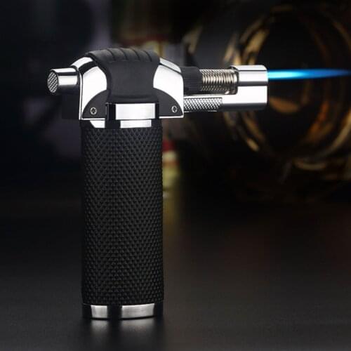 Adjustable Flame Brazing Gas Torch Gas Inflated Flame Gun Butane Lighter Burning Electricity Ignite Welding Outdoor BBQ Camping