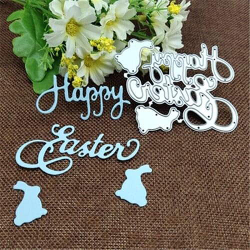 Bunny rabbit letters background Metal Cutting Dies Stencils For DIY Scrapbooking Decorative Embossing Handcraft Die Cutting