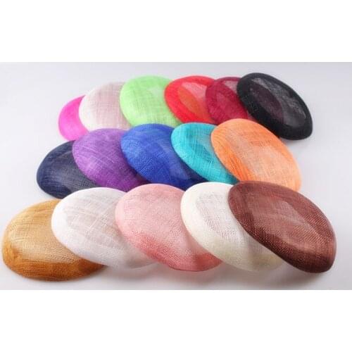 16 Colours 15Cm High Quality Sinamay Base Pillbox with Grossgrain Sweatband for Fascinator Hat Kentucky Derby Races Party Church