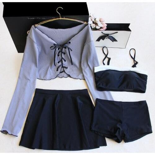 STAERK prevented bask in a long sleeve blouse micro fat big yards covered meat thin girl students the conservative swimwear