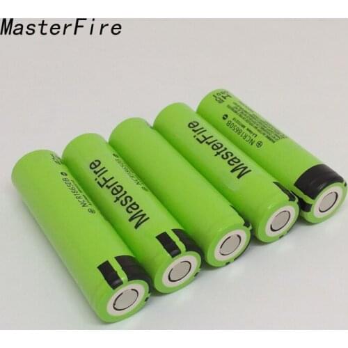 MasterFire 10pcs/lot Original 18650 NCR18650B 3.7V 3400mAh Rechargeable battery Lithium batteries cell For Panasonic
