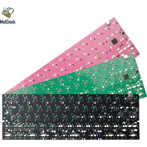 MelGeek MJ6XY 60% gh60 QMK VIA programmed rgb Solderd Custom Mechanical Keyboard wired PCB Gaming keyboard PCB type-c