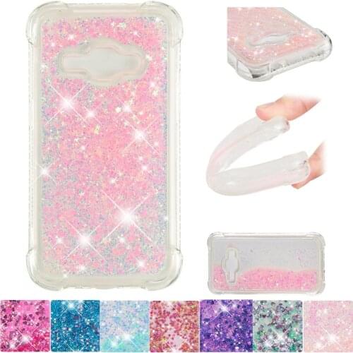 Cute Bling Case for Samsung Galaxy J1 2016 J16 Amp 2 Glitter Liquid Silicone Bumper Cover J120 SM-J120F/DS SM-J120H/DS SM-J120FN