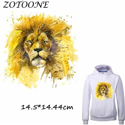 ZOTOONE Fashion Tiger Patch Heat Transfer Patch Iron on Patches for Clothes Beaded Applique Clothes DIY Accessory Decoration C
