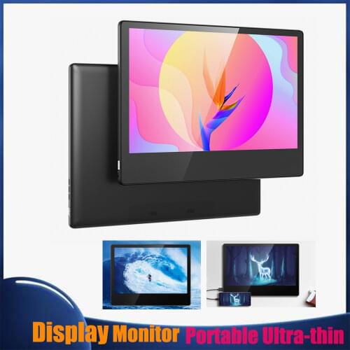 Portable Ultra-thin Display Monitor USB Type-C HDMI-compatible 1080P HD Gaming for PUBG Xbox Game Console Laptop Phone