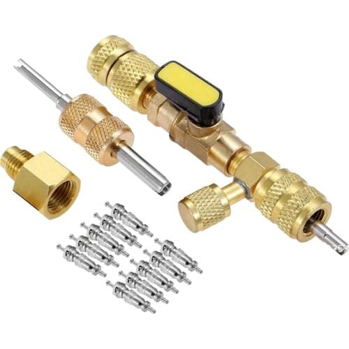 R410A R22 Dual Size SAE Port HVAC Valve Core Removal Tool Remover Installer