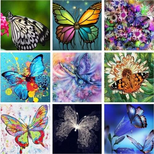 Butterfly flowers animal new arrival DIY Crystal full drill square 5D diamond painting cross stitch kit mosaic round rhinestone