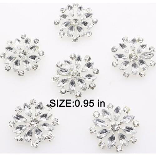 New 10pcs double row round pearl diamond button,25mm sew on bridal Dress accessories