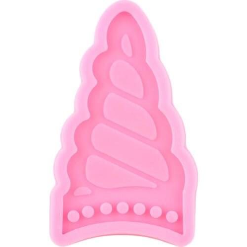 Unicorn Horn Silicone Mold Fondant Cake Decorating Tools DIY Craft Keychain Mold Pendant Charms Making Jewelry Moulds