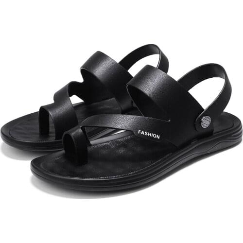 Luxury mens slip hollow dress cuero sandales walking shoes praia 44 masculina sandalias man male rubber s roman para flat em 39