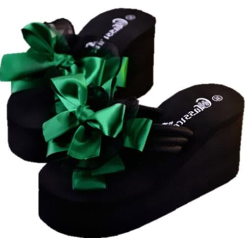 Flip-Flops Beach Ladies Wedge High Heels Slides Shoes Woman Platform Slippers Sandals