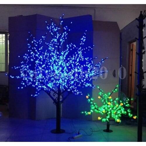 2M 6.5ft Height LED Artificial Cherry Blossom Trees Christmas Light 1536pcs LED Bulbs 110/220VAC Rainproof fairy garden decor