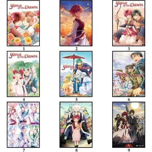 Designs Anime Yona of The Dawn Whitepaper Poster Cartoon Painting Abstract Funny Fancy Wall Sticker for Coffee House Decoration