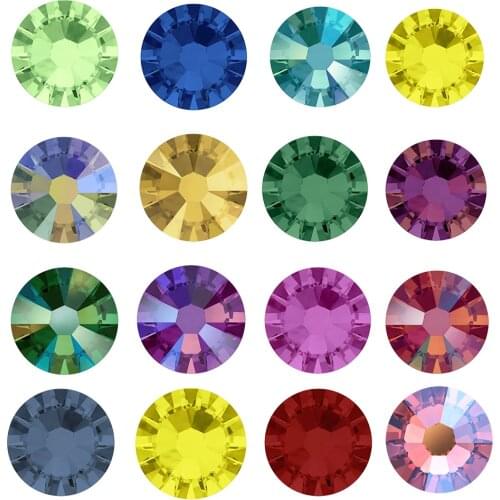 YANRUO 2058NoHF SS16 SS20 All Color Non Hot Fix Sewing Rhinestones Glass Crystal 3D Nail Art Rhinestones For Dress Clothes