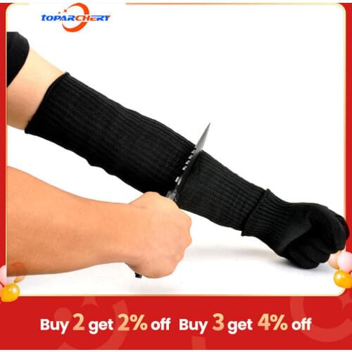 1 Pair Cut-Resistant Sleeve Outdoor Work Safety Anti-cutting Arm Guard Protective Glove Arm Guard Protection