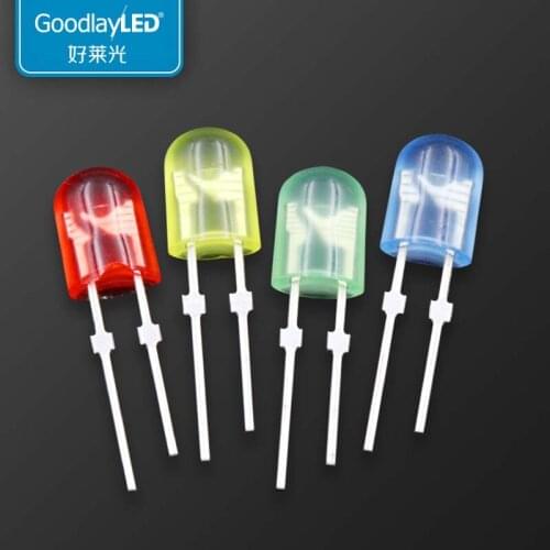 1000PCS 546 ellipse with color and short foot with card LED lamp bead light-emitting diode LED