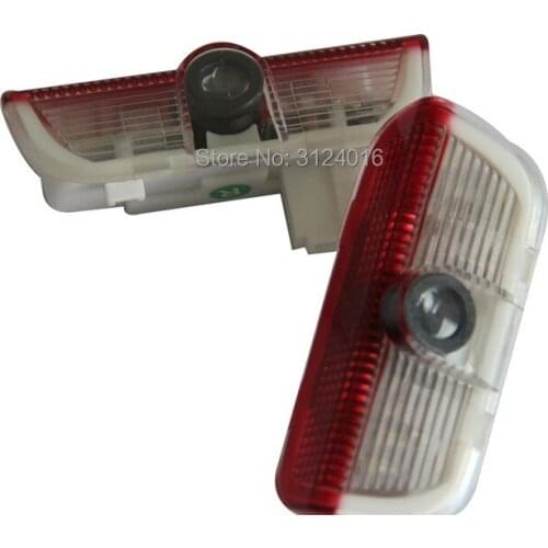 2PC X dahosun Courtesy Lamp for Skoda Superb 2009-2014 Car Wireless Logo Light