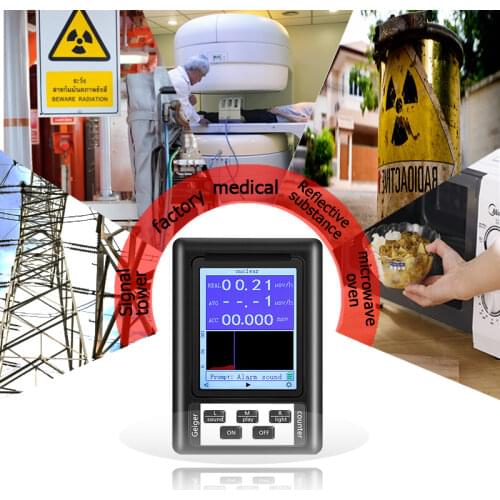 2021 Electromagnetic Radiation Detectors BR-9B EMF Professional LCD Digital Display Geiger Counter Full-functional Type Tester