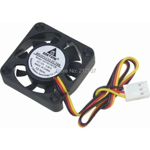 500PCS Gdstime DC 12V 3Pin 4010 40mm 4cm 40 x 10mm Small Cooling Cooler Exhaust Fan
