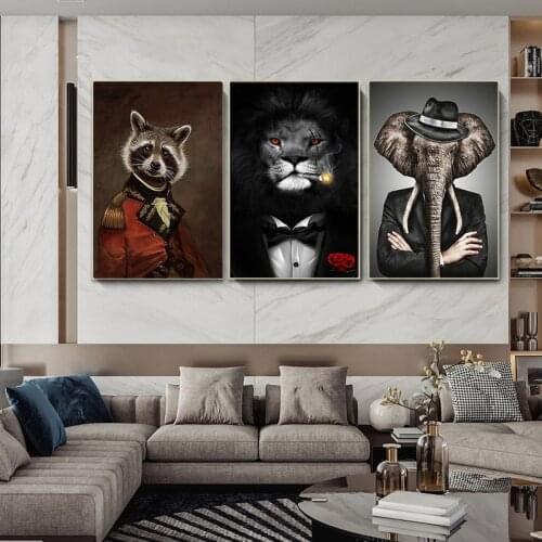 Abstract Creative Animal Canvas Painting Animal Elephant Zebra Poster and Printmaking Wall Art HD Print Canvas Home Decor Gift