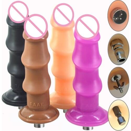 Traditional Sex Machine Attachment 3XLR Accessories Black Thick Anal Dildo Suction Cup Sex Love Machine For Women Man Y15