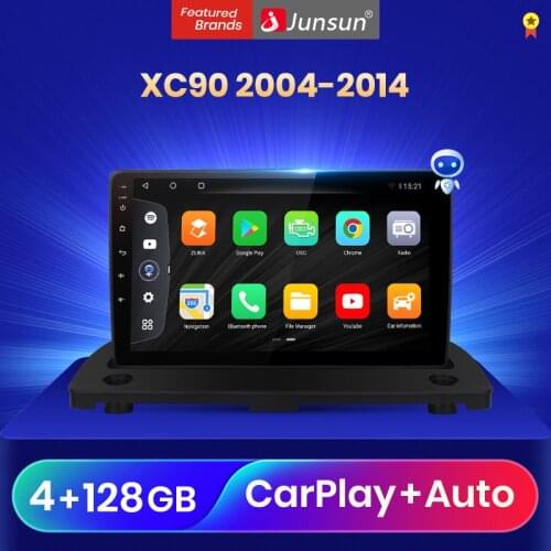 Junsun V3 Pro Qualcomm Voice Control Android 10 Car Radio Multimedia Player For Volvo XC90 2004-2014 CarPlay Auto 2Din