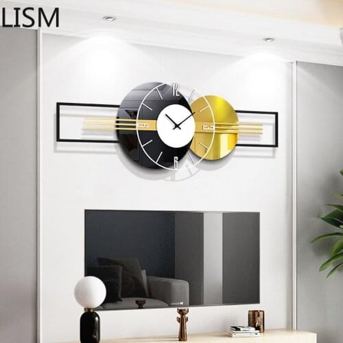 Large Wall Clock Living Room Modern Design Nordic Wall Clock Metal Art Luxury Modern Home Decor Orologio Da Parete