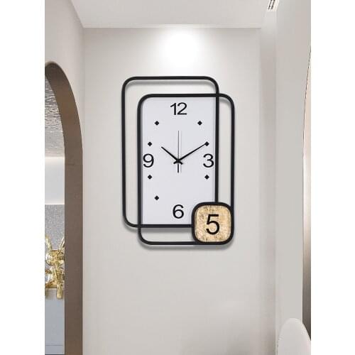 Black And White Modern Design Wall Clock Automatic Needle Digital Wall Clock Modern Creative Reloj Pared Room Decoration BW50WC