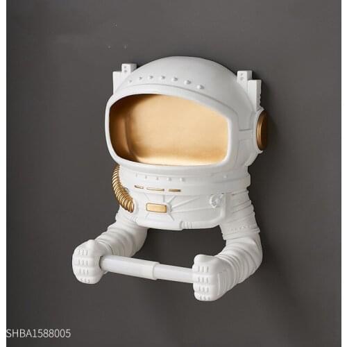 Kitchen paper towel holder Creative astronaut tissue storage home decoration Kitchen bathroom wall shelf Paper towel rack