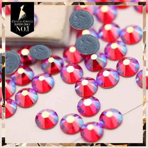 Crystal Castle 1440Pc Top 5A Crystal Glitter AB Effect Coated Glass Dance Wear DIY Flatback Hotfix Rhinestone For Clothes RL20