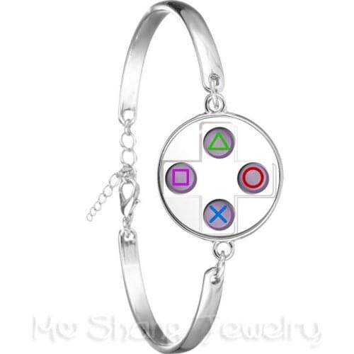 Perfect Game Controller Chain Bracelet Geeky Boyfriend Creative Gift Idea Jewelry Video Game Controller Pattern 18mm Glass Dome