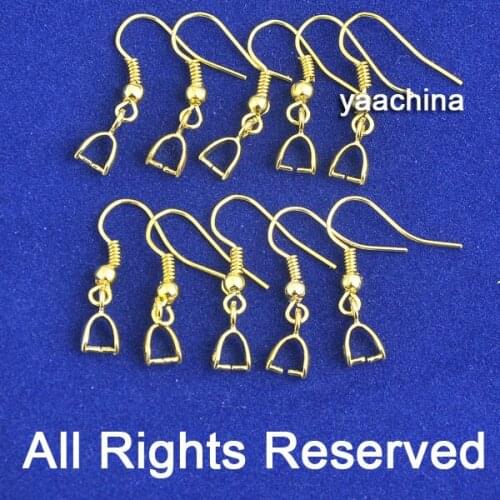 Wholesale 100PCS A Lot Yellow Gold Filled Making Fashion Jewelry Findings Pinch Bail Hook Earring Earwires
