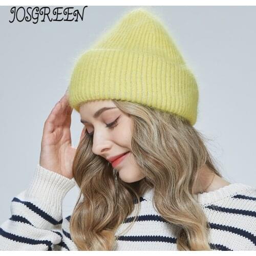 JOSGREENYoung three-layer flanging mixed gold thread fashion insulation autumn and winter fashion Angolan womens knitted hat