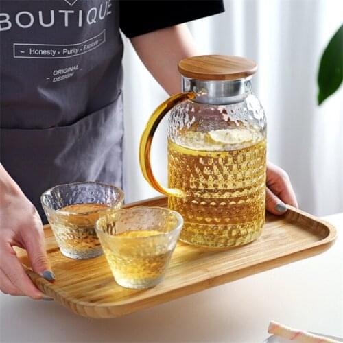 1500Ml Water Pitcher Glass Water Pot Heat Resistant Water Jug Square Kettle Boiling For Tea Home Dispensador Tea Juice Kettles