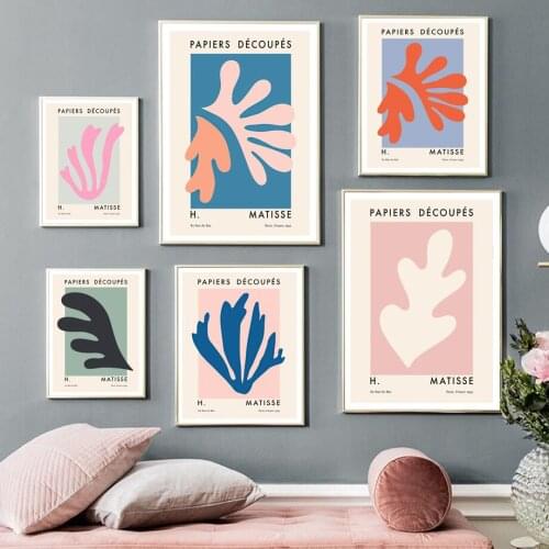 Matisse Colorful Leaves Abstract Pattern Wall Art Canvas Painting Nordic Posters And Prints Wall Pictures For Living Room Decor